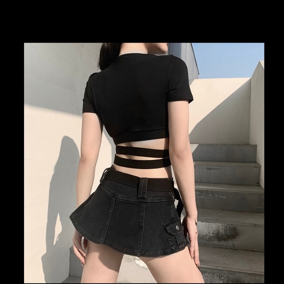 Baby Girl Harajuku Cage Crop Top, Juniors Size Large - Picture 4 of 8